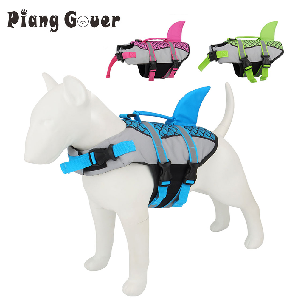 Scales Shark Swim Dog Clothes  - Dog Life Jacket 리뷰 및 가격
