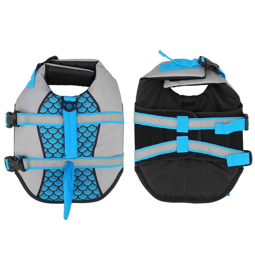 Scales Shark Swim Dog Clothes  - Dog Life Jacket 리뷰 및 가격