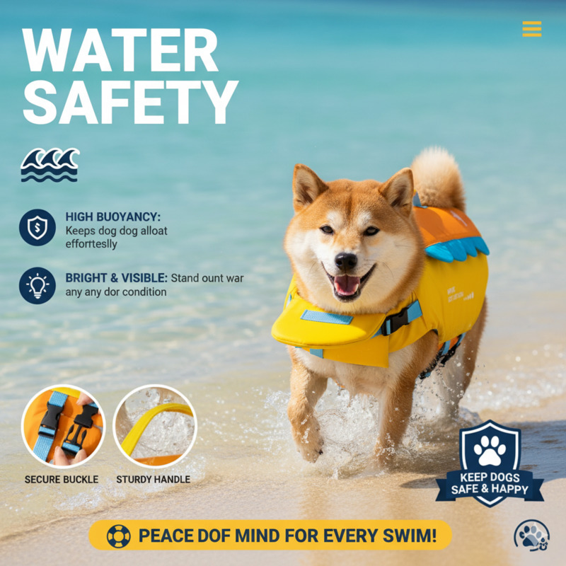 Dog Life Jacket Dinosaur Safet - Dog Life Jacket 리뷰 및 가격
